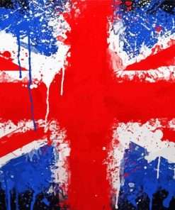 Splatter British Flag Paint By Number