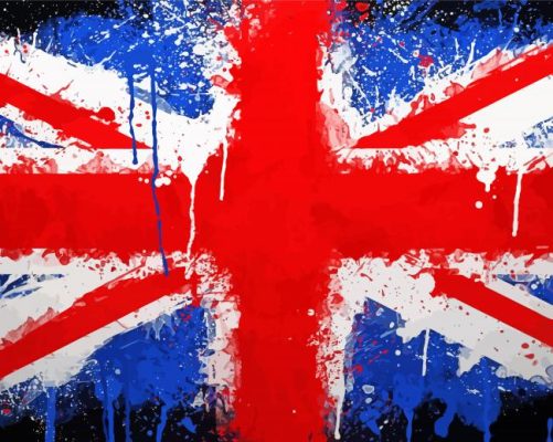 Splatter British Flag Paint By Number