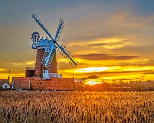 Sunset At Cley Next The Sea Paint By Number