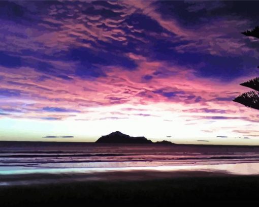 Sunset At Waimarama Paint By Number