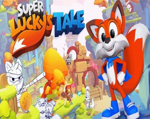 Super Luckys Tale Video Game Poster Paint By Number