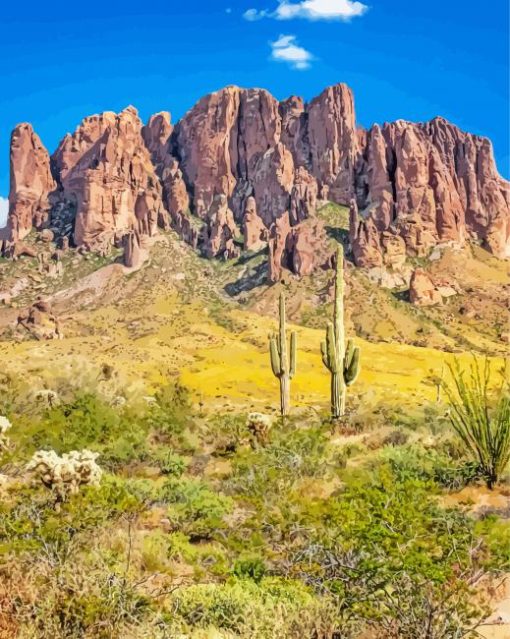 Superstition Mountain Paint By Number