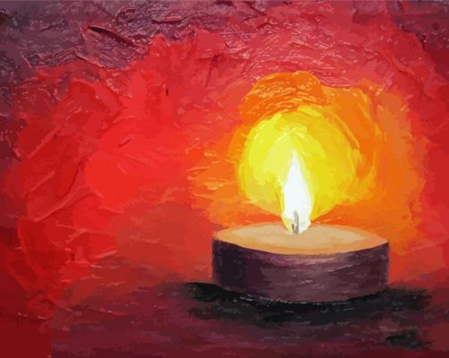 Tea Light Candle Art Paint By Number