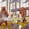 The Lumberjack Bears Paint By Number