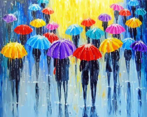 Under Umbrellas Paint By Number