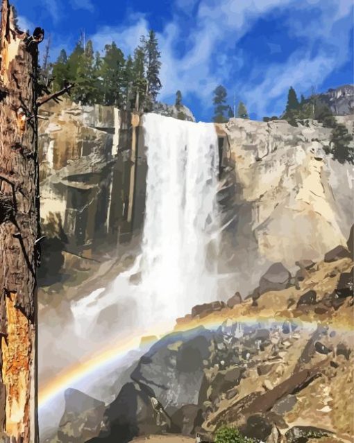 Vernal Falls Rainbow Paint By Number