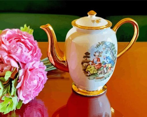 Victorian Teapot Paint By Number