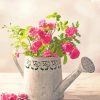 Watering Can With Pink Flowers Paint By Number