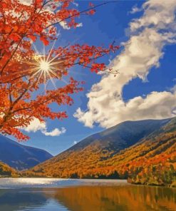 White Mountains In Autumn Paint By Number