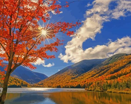 White Mountains In Autumn Paint By Number