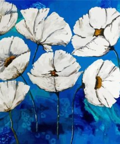 White Poppies Paint By Number