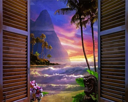 Window To Paradise Paint By Number