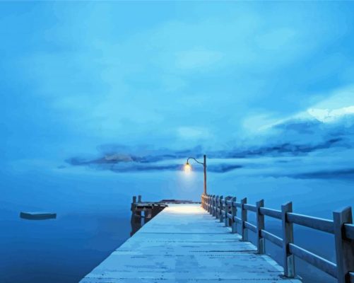 Winter Beach Pier Paint By Number