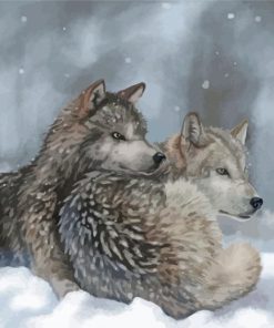 Winter Wolves Paint By Number