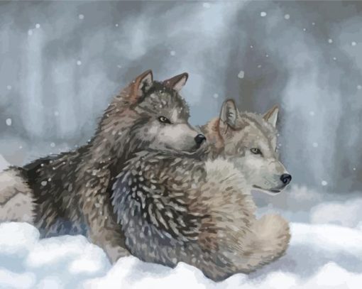 Winter Wolves Paint By Number