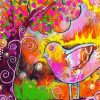 Abstract Whimsical Bird Paint By Number