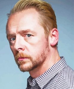 Actor Simon Pegg Paint By Number