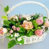 Aesthetic Basket Of Flowers Paint By Number