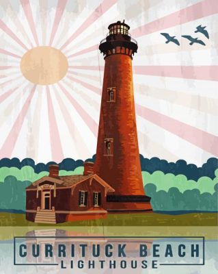 Aesthetic Currituck Beach Lighthouse Paint By Number