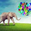 Aesthetic Elephant And Balloons Paint By Number