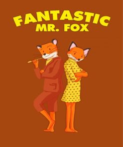 Aesthetic Fantastic Mr Fox Poster Paint By Number