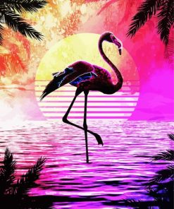 Aesthetic Flamingo Retro Paint By Number