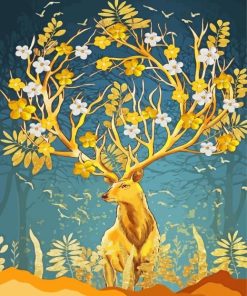Aesthetic Gold Deer Paint By Number