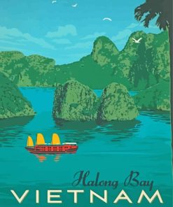 Aesthetic Halong Bay Illustration Paint By Number