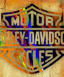 Aesthetic Harley Davidson Logo Art Paint By Number