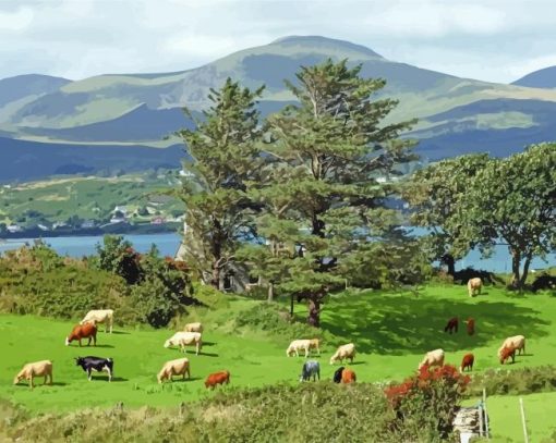 Aesthetic Irish Countryside Paint By Number