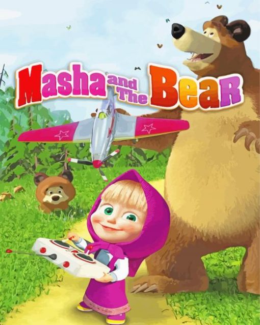 Aesthetic Masha And The Bear Poster Paint By Number