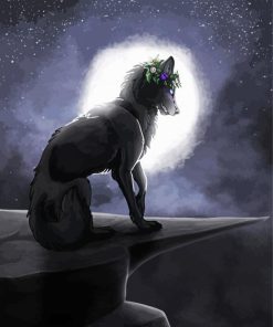 Aesthetic Midnight Wolf Paint By Number