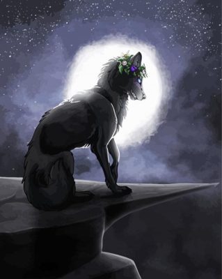 Aesthetic Midnight Wolf Paint By Number