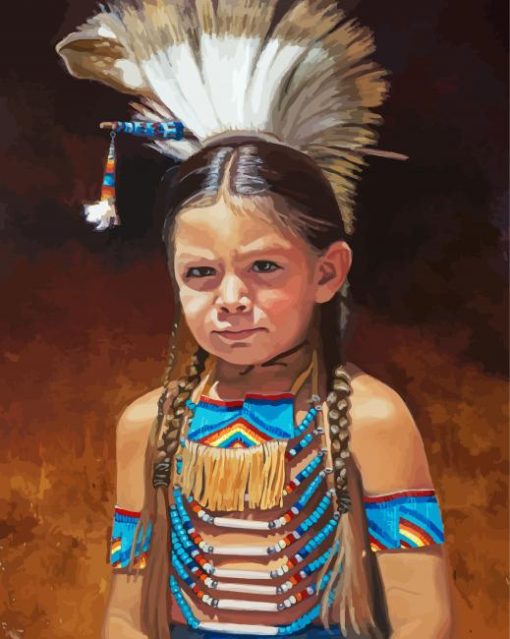 Aesthetic Native Girl Paint By Number