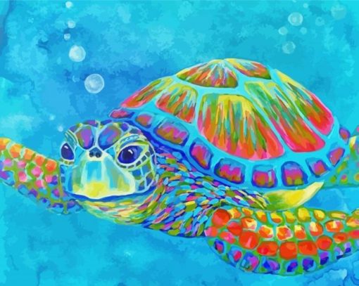 Aesthetic Pop Art Turtle Paint By Number