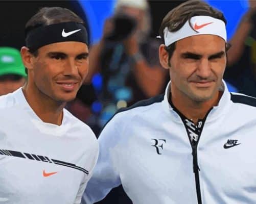 Aesthetic Roger And Rafa Tennis Players Paint By Number