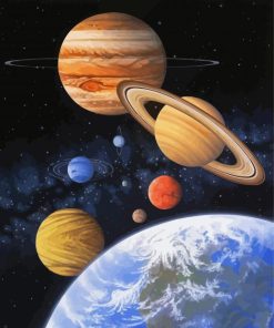 Aesthetic Space And Planets Paint By Number