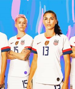 Aesthetic Us Women's Soccer Paint By Number
