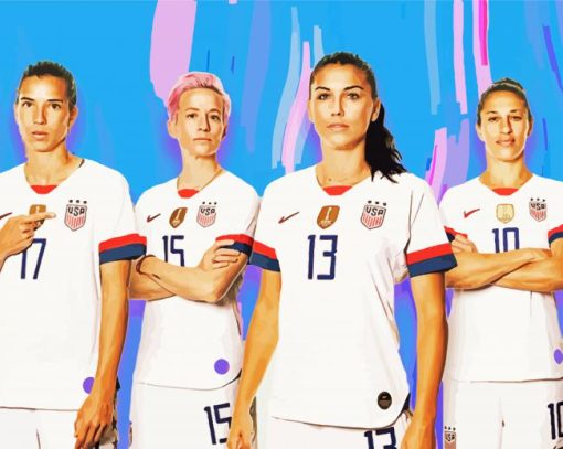 Aesthetic Us Women's Soccer Paint By Number