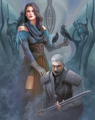 Aesthetic Yennefer And Geralt Art Paint By Number