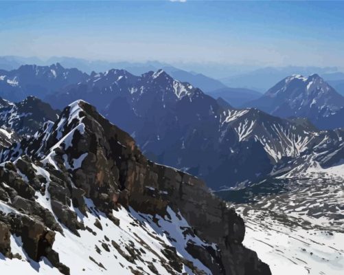 Aesthetic Zugspitze Mountain Paint By Number