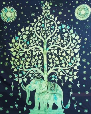 Aesthetic Elephant Tree Of Life Paint By Number