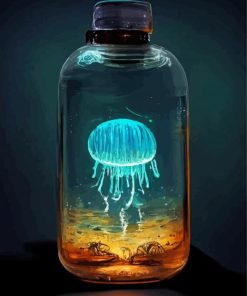 Aesthetic Jellyfish In Bottle Paint By Number