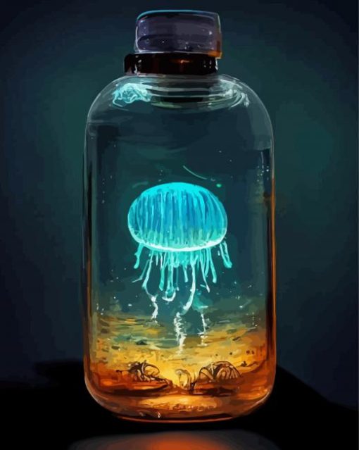 Aesthetic Jellyfish In Bottle Paint By Number