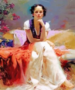 Aesthetic Lady By Pino Daeni Paint By Number