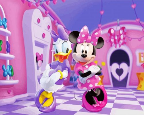 Aesthetic Minnie Mouse And Daisy Paint By Number