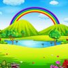 Aesthetic Rainbow Landscape Art Paint By Number
