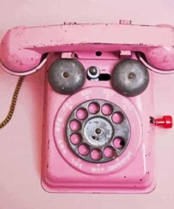 Aesthetic Vintage Pink Phone Art Paint By Number