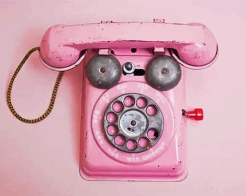 Aesthetic Vintage Pink Phone Art Paint By Number