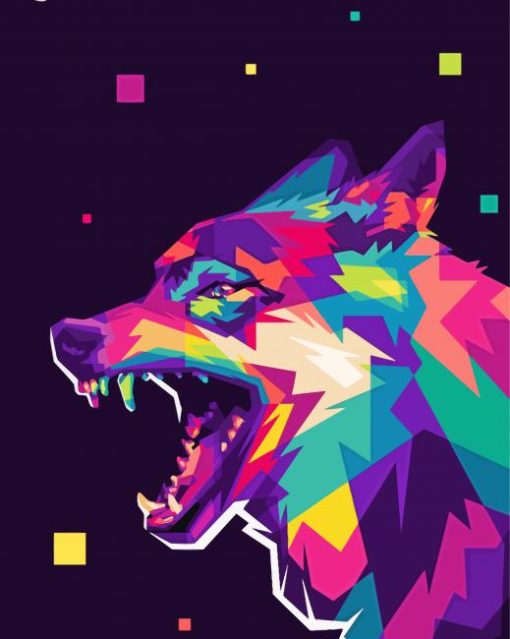 Aesthetic Wolf Pop Art Paint By Number
